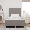 Estructura de cama tela taupé 120x200 cm 5