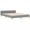 Estrutura de Cama  Cinza-claro 160x200 cm Tecido 2