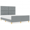 Estrutura de Cama  Cinza-claro 160x200 cm Tecido 4