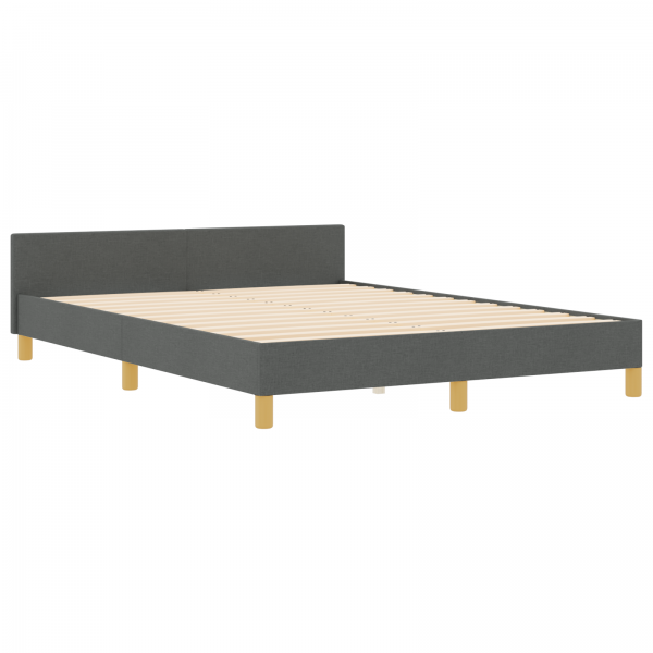 Estructura de cama tela gris oscuro 160x200 cm M 2