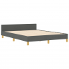 Cama de Tecido Cinza Escuro  160x200 cm 2