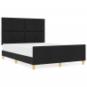 Estructura de cama tela negro 160x200 cm 4