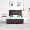 Cama de tecido marrom escuro  160x200 cm 5