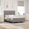 Cama  em Taupe. 160x200 cm. Tecido 1
