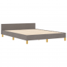 Cama  em Taupe. 160x200 cm. Tecido 2