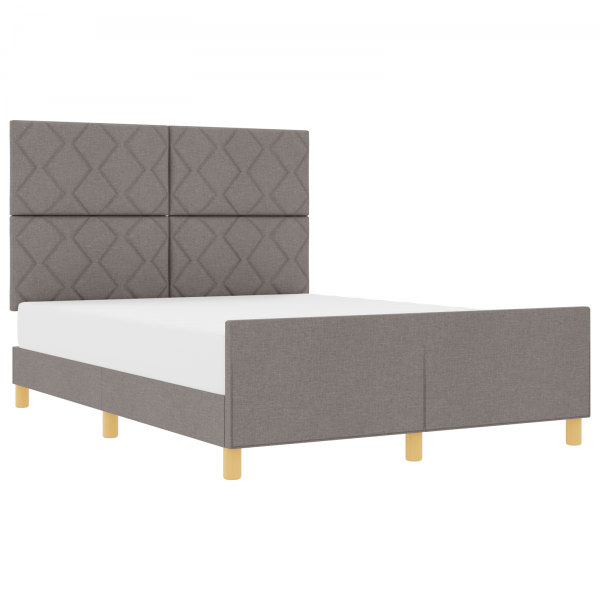 Estructura de cama tela taupé 160x200 cm M 3