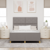 Cama  em Taupe. 160x200 cm. Tecido 5
