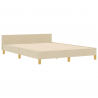 Cama  Creme 160x200 cm em Tecido 2