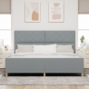 Cama de Tecido Cinza-Claro  200x200 cm 5