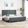 Cama  Cinza Escuro 200x200 cm Tecido 1