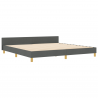 Cama  Cinza Escuro 200x200 cm Tecido 2