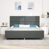 Estructura de cama tela gris oscuro 200x200 cm 5