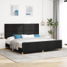 Cama  Preta 200x200 cm em Tecido 1