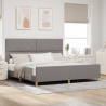 Estrutura de Cama  Taupe 200x200 cm Tecido 1