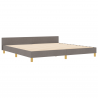 Estrutura de Cama  Taupe 200x200 cm Tecido 2