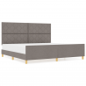 Estrutura de Cama  Taupe 200x200 cm Tecido 4