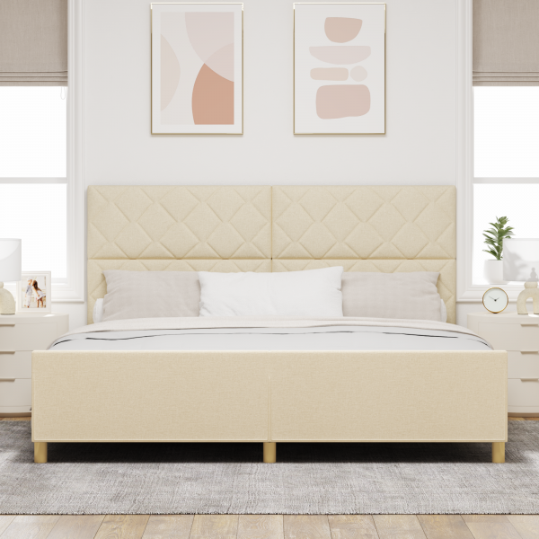 Cama  Creme 200x200 cm Tecido M 5