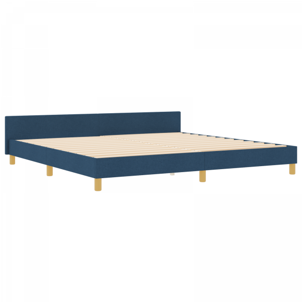 Estructura de cama tela azul 200x200 cm M 2