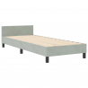 Cama de Veludo Cinza Claro  80x200 cm 2
