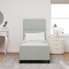 Cama de Veludo Cinza Claro  80x200 cm 5