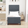 Cama  Cinza Escuro 80x200 cm Veludo 4