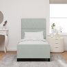 Cama  Cinza Claro 100x200 cm Veludo 5