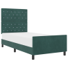 Cama Verde Escuro 100x200 cm Veludo 3