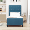 Estructura de cama terciopelo azul oscuro 100x200 cm 5