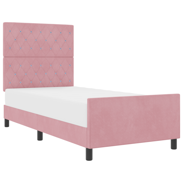 Cama  Rosa 100x200 cm Veludo M 3