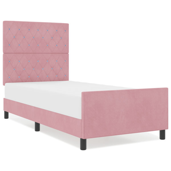 Cama  Rosa 100x200 cm Veludo M 4