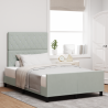 Cama  Cinza Claro 120x190 cm Veludo 1