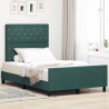 Cama  Verde Escuro 120x190 cm Veludo 1