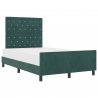 Cama  Verde Escuro 120x190 cm Veludo 3