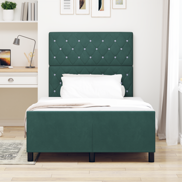 Cama  Verde Escuro 120x190 cm Veludo M 5