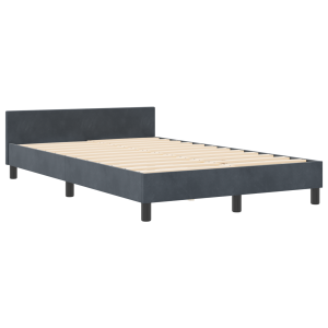 Estrutura de Cama  Cinza Escuro 120x200 cm Veludo H