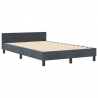 Estrutura de Cama  Cinza Escuro 120x200 cm Veludo 2