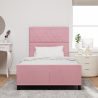Estrutura de Cama Rosa 120x200 cm Veludo 5