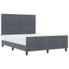 Cama  Cinza Escuro 140x200 cm Veludo 3