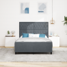 Estructura de cama terciopelo gris oscuro 160x200 cm 5