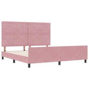Estrutura de Cama  Rosa 180x200 cm Veludo H