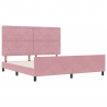 Estrutura de Cama  Rosa 180x200 cm Veludo 2