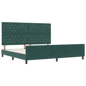 Cama  Verde Escuro 200x200 cm Veludo H
