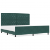 Estructura de cama terciopelo verde oscuro 200x200 cm 4