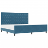 Cama  Azul Escuro 200x200 cm Veludo 3