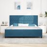 Cama  Azul Escuro 200x200 cm Veludo 4
