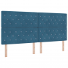 Estructura de cama terciopelo azul oscuro 200x200 cm 5