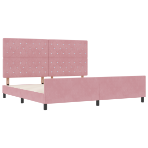 Cama de Veludo Rosa  200x200 cm H