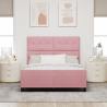 Cama  Rosa 160x200 cm Veludo 5