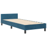 Estructura de cama terciopelo azul oscuro 80x200 cm 2