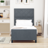 Estructura de cama terciopelo gris oscuro 90x190 cm 5